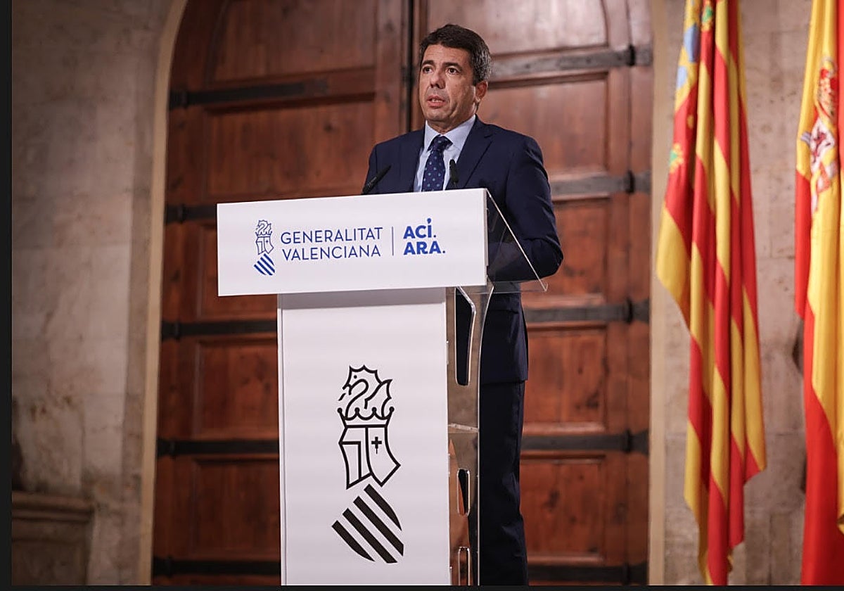 Carlos Mazón, en el Palau de la Generalitat.