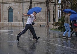 Lluvias intensas en Alicante.