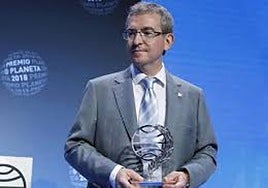 Santiago Posteguillo, cuando ganó el Planeta en 2018.