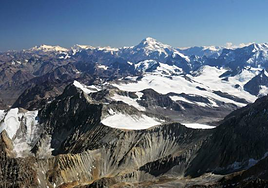 La cordillera de los Andes.