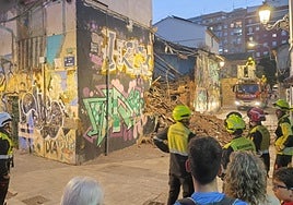 Vivienda que se ha derrumbado en Patraix.