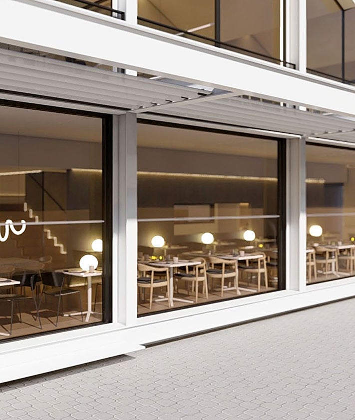 Imagen secundaria 2 - Recreación virtual de uno de los nuevos locales de los restaurantes de la playa de la Malvarrosa.