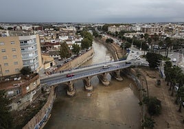 Vista general del barranco del Poyo a su paso entre Catarroja y Massanassa la pasada semana.