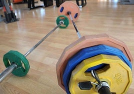 Unas pesas de halterofilia, en una imagen de archivo.