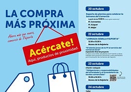Cartel promocional de la campaña de compras.