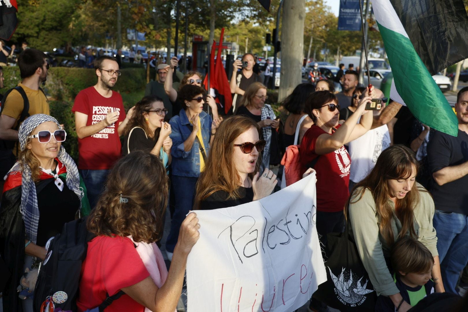 FOTOS | Protesta pro Palestina en Valencia por el Valencia Basket-Hapoel Tel Aviv