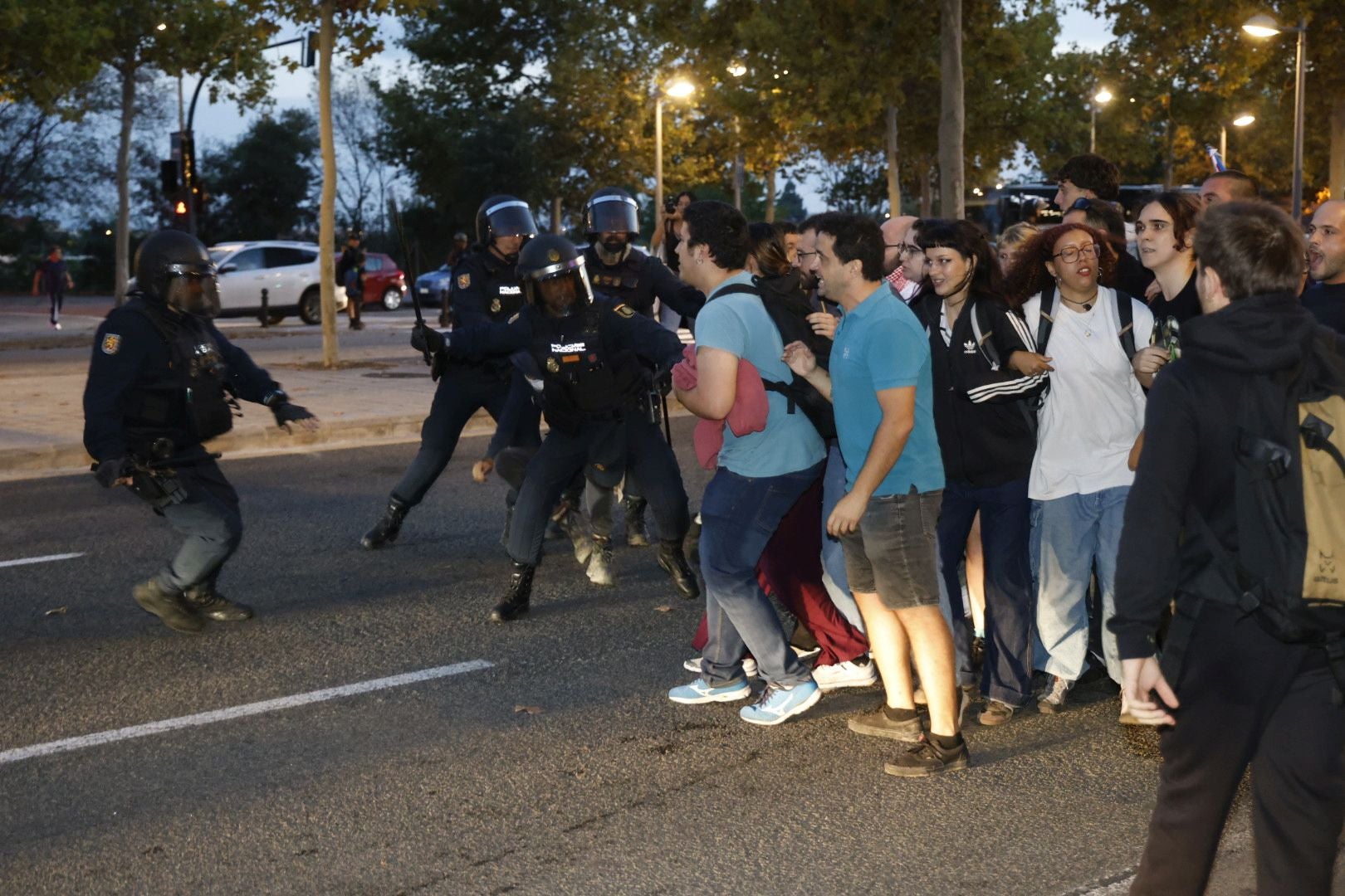 FOTOS | Protesta pro Palestina en Valencia por el Valencia Basket-Hapoel Tel Aviv