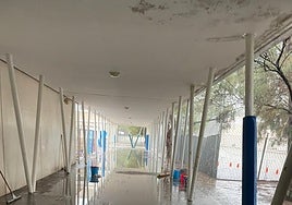 Inundaciones de la dana Alice en un centro educativo de El Saler.