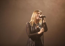 Leire Martínez, en un concierto con La Oreja de Van Gogh.