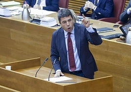 Carlos Mazón en la sesión de control de este jueves.