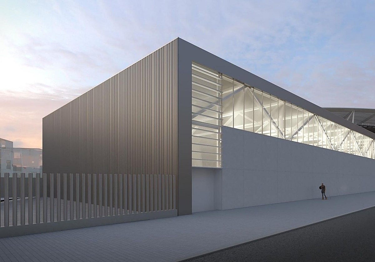 Figuración del polideportivo.