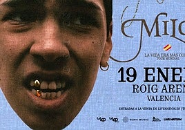 Cartel del concierto de Milo J programado para enero en el Roig Arena.