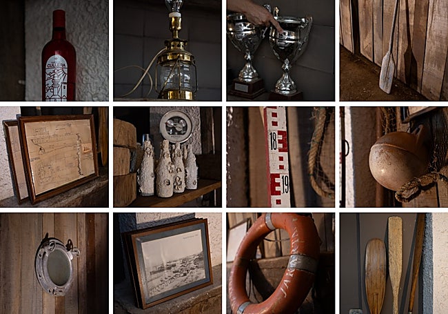 Detalle de las piezas restauradas en el interior del establecimiento.