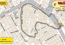 Plano de la carrera Valencia Contra el Cáncer 2025.