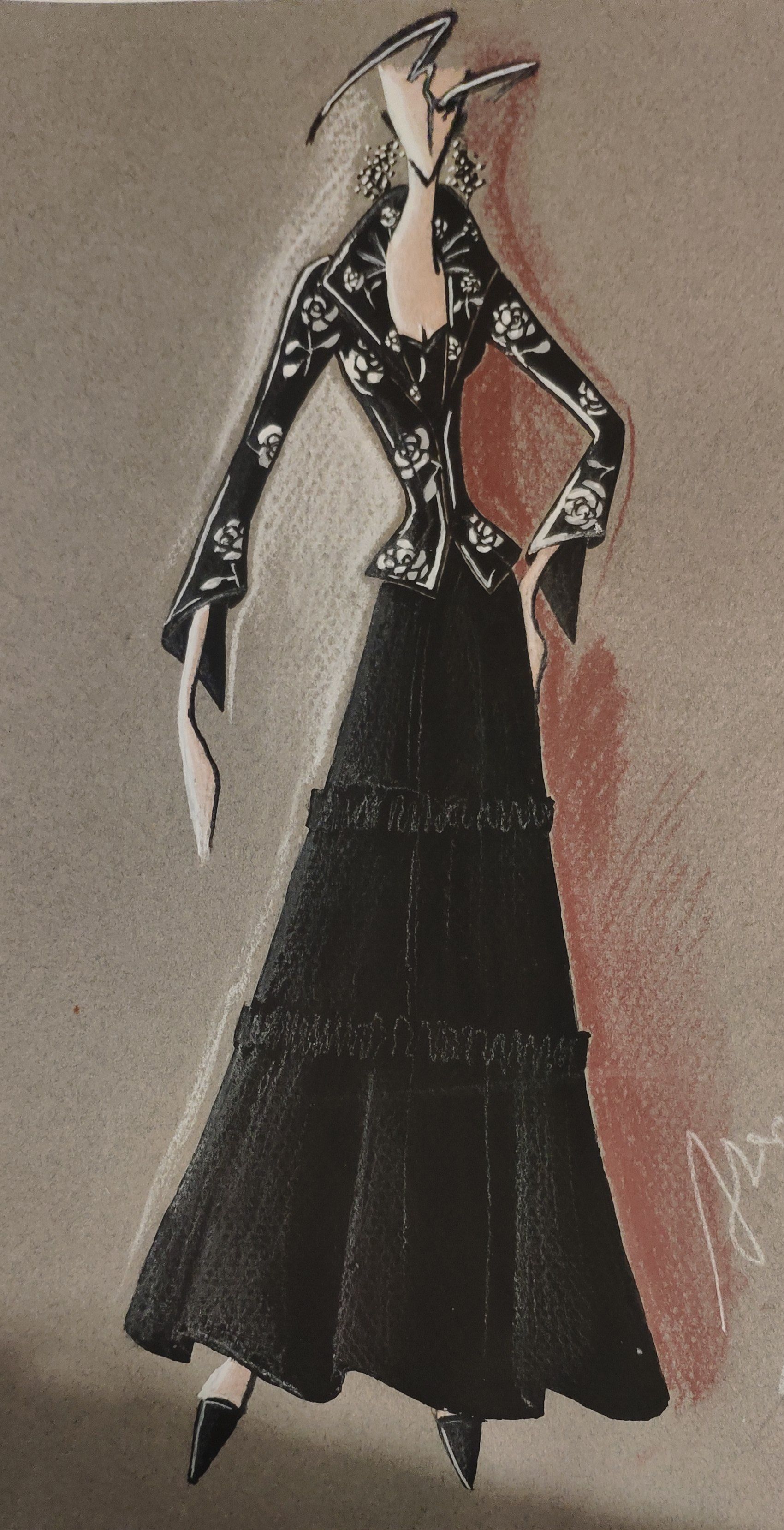 Traje diseñado para la fiesta de Prada por Álex Vidal.