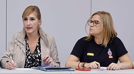 Pradas y Bernabé, durante una reunión del Cecopi.