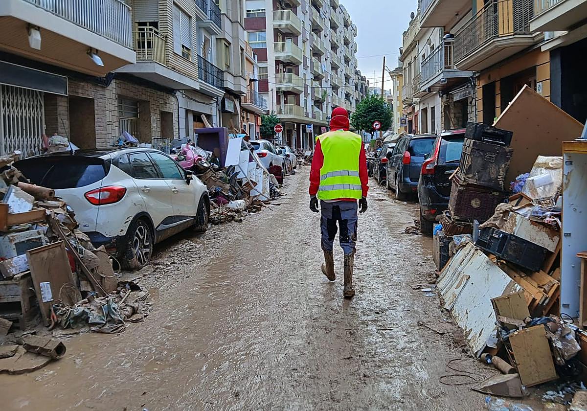 Efectos de la dana en uno de los municipios afectados.