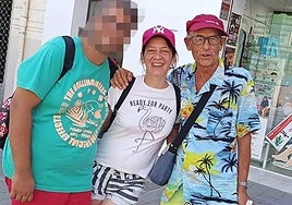 Ester Estepa, junto a José Jurado Montilla, días antes de su muerte.