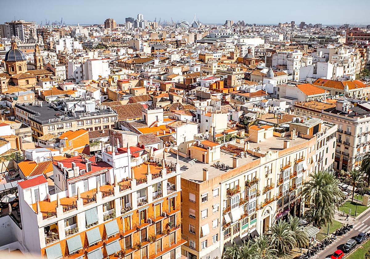 Vista aérea de Valencia, en una imagen de archivo.