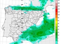 Probabilidad de lluvia el domingo por la mañana en Valencia.