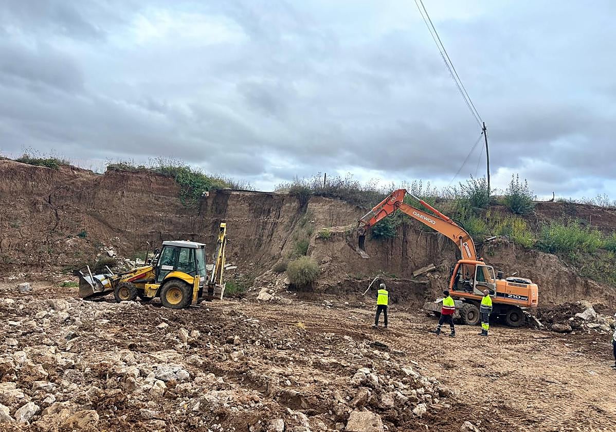 Zona de obras del futuro puente.