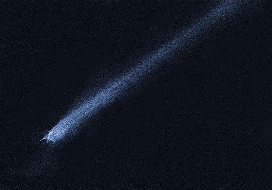 Un cometa visto por el telescopio Hubble.