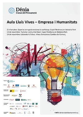 El cartel del Aula Lluís Vives, que se desarrolla en Dénia.