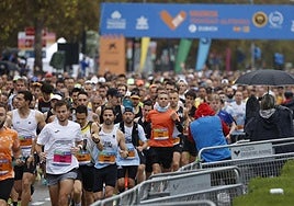 Atletas en el Medio Maratón de Valencia, en una imagen de archivo.