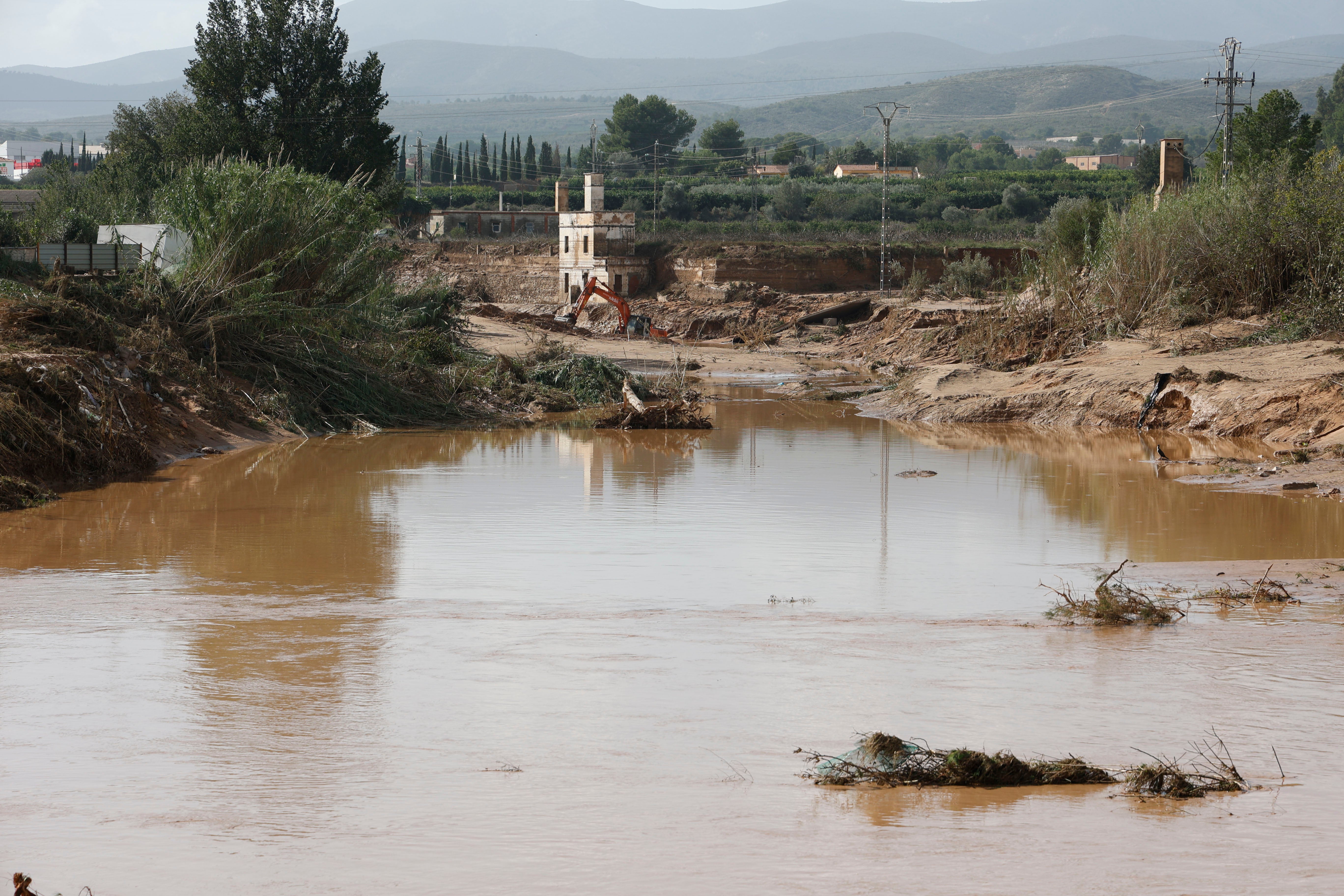 Estado en que quedó el término de Pedralba pocos días después de la dana.