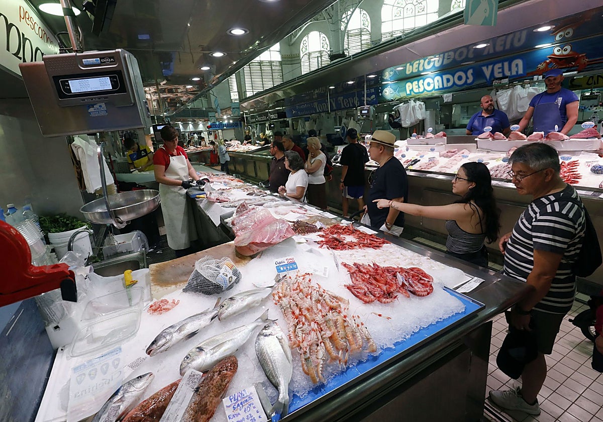 Zona de pescadería del Mercado Central, en imagen de archivo.