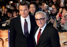 Leonardo DiCaprio y Martin Scorsese en el estreno de 'Infiltrados' en Japón.