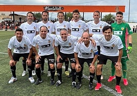 El equipo de la Asociación de Futbolistas del Valencia CF.