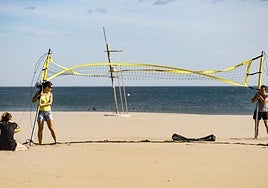 Temporal de viento en Valencia este jueves.