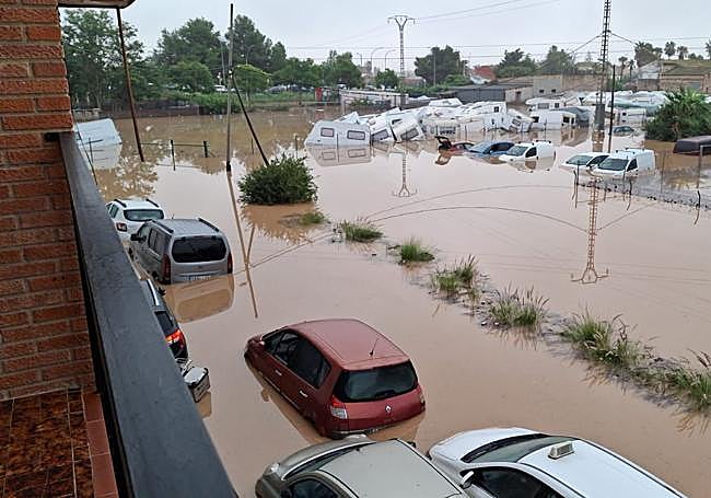 Zona inundada en Castellar-Oliveral.