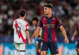 Iván Romero, en el anterior partido del Levante.