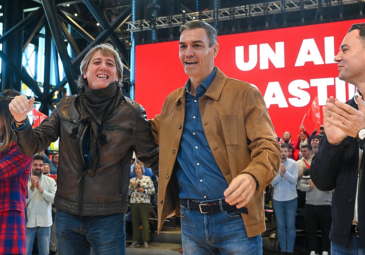 Pedro Sánchez, este domingo en León.