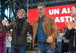 Pedro Sánchez, este domingo en León.