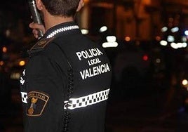 Un policía local de Valencia.