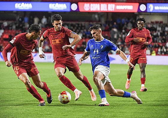 Un instante del partido frente al Maracena.