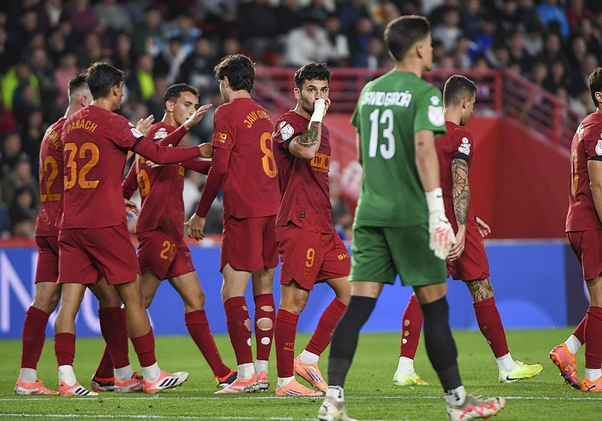 Hugo Duro, celebrando un gol.