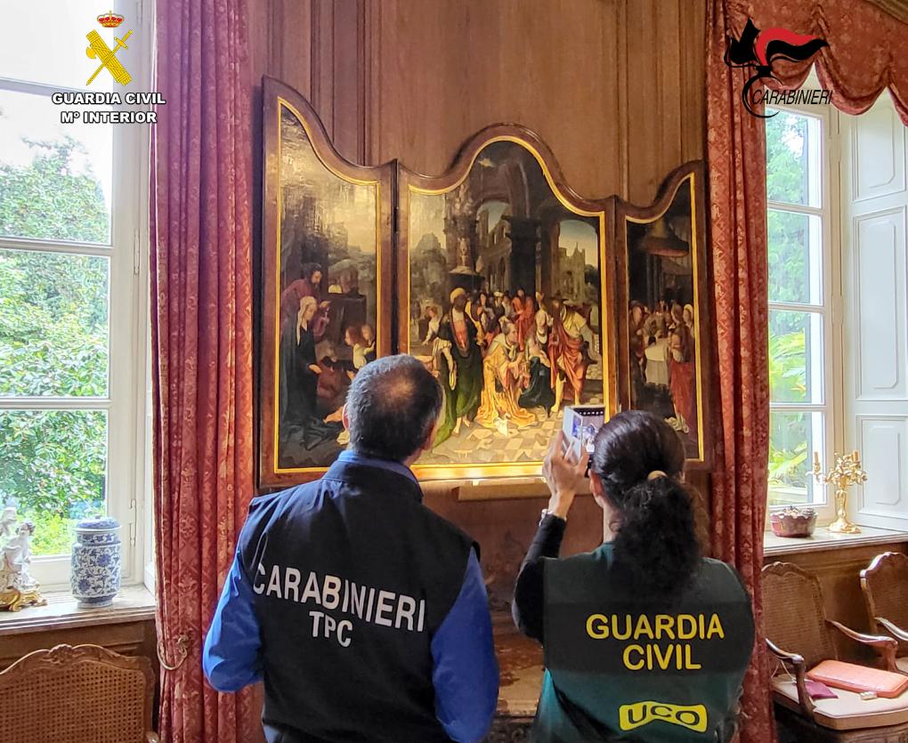 El retrablo del XIX que salió de España de forma ilegal y fue hallado en Italia en 2023. Es una de las piezas que engrosará los fondos de los museos estatales.