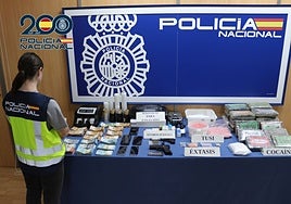 Droga, dinero y armas intervenidas al detenido en Patraix.