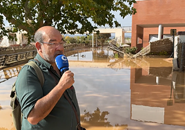 El periodista, en una de las zonas afectadas por la dana.