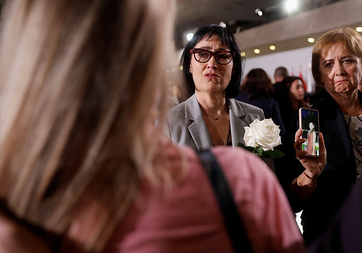 Toñi García, durante el funeral de Estado.