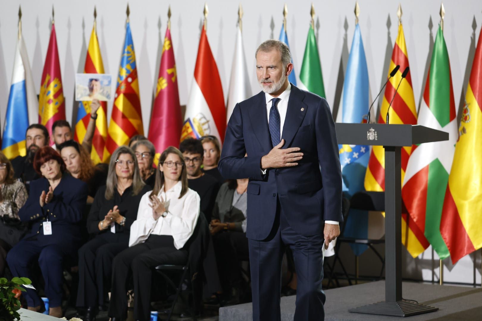 FOTOS | Los Reyes acuden al funeral de Estado por las víctimas de la dana