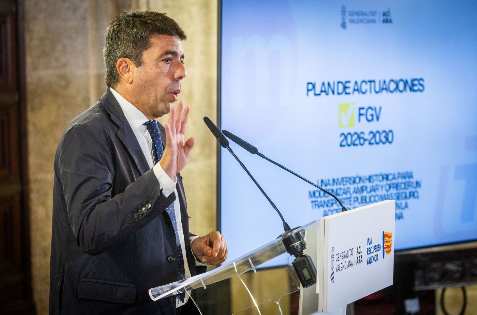 Mazón presenta el Plan de Actuaciones de FGV