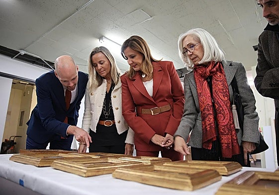 Un momento de la visita parasupervisar las obras.