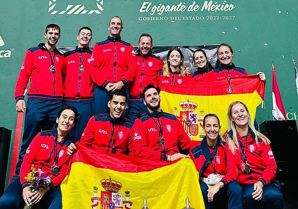 La selección española de frontenis en Aguascalientes, México