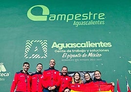 La selección española de frontenis en Aguascalientes, México