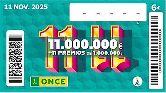 El Sorteo 11 del 11 de la ONCE reparte doce premios millonarios: precio del cupón y retención de Hacienda